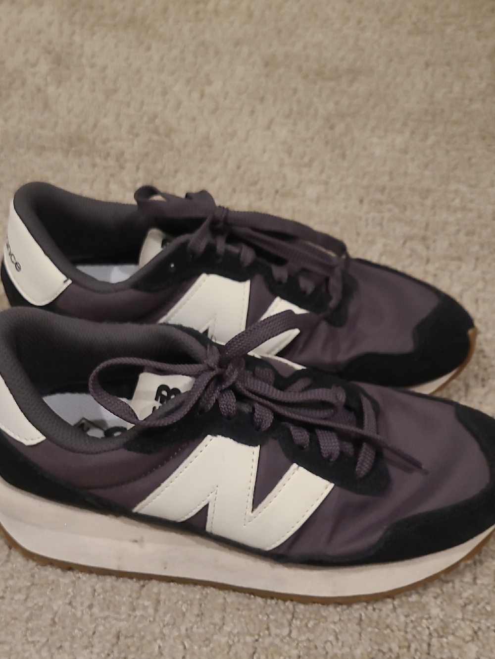 New Balance 237 Grey Sneakers with White 'N' Logo